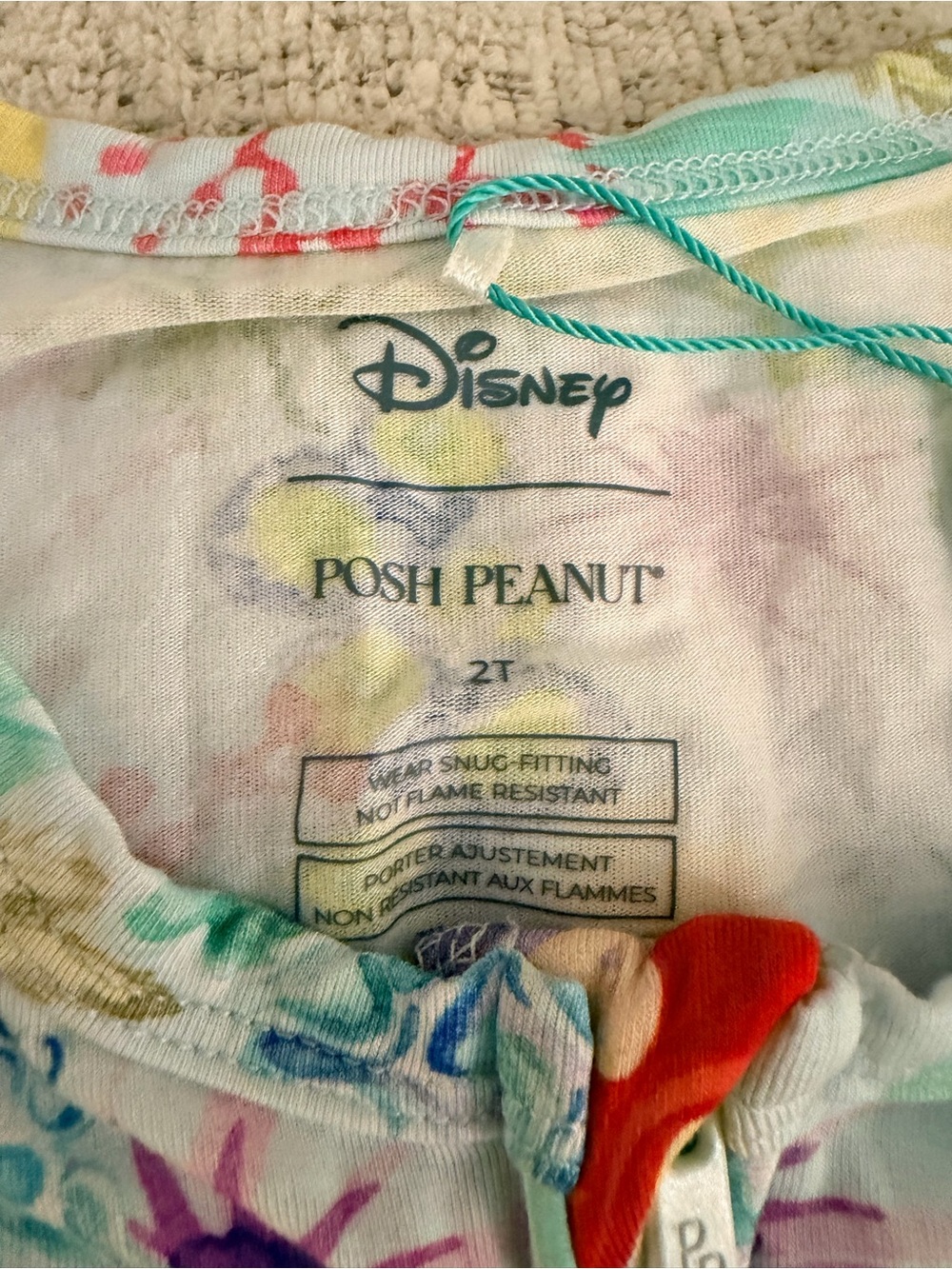 Posh Peanut Disney Ariel Little Mermaid One Piece Pajama NWT - Picture 2 of 2